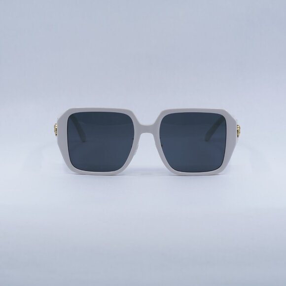 🕶️ New Versace VE4472D 548487 Sunglasses - Ivory White Frame, Grey Lenses - Picture 3 of 12